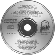 Load image into Gallery viewer, Dionne Warwick : At Her Very Best (CD, Comp)
