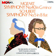 Load image into Gallery viewer, Mozart* / Schubert*, The Orchestra Of St. John's, Smith Square, London*, John Lubbock : Symphony No. 40 In G Minor - Symphony No. 5 In B Flat (CD, Album)