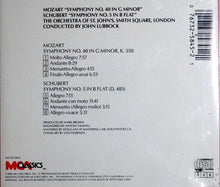 Load image into Gallery viewer, Mozart* / Schubert*, The Orchestra Of St. John's, Smith Square, London*, John Lubbock : Symphony No. 40 In G Minor - Symphony No. 5 In B Flat (CD, Album)