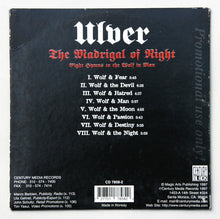 Load image into Gallery viewer, Ulver : The Madrigal Of Night - Eight Hymns To The Wolf In Man (CD, Album, Promo)