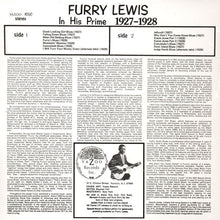 Load image into Gallery viewer, Furry Lewis : In His Prime 1927-1928 (LP, Comp, Ltd, RE, 180)
