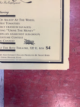 Load image into Gallery viewer, The Urine Ball at Austin Ritz Theatre - 1986 (Poster)