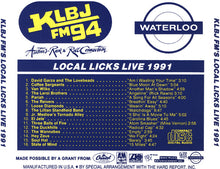 Load image into Gallery viewer, Various : KLBJ FM's Local Licks Live 1991 (CD, Comp)