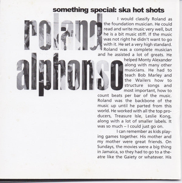 Buy Roland Alphonso Featuring The Skatalites And Soul Brothers* : Something  Special: Ska Hot Shots (CD, Comp, RP) Online for a great price – Antone's  Record Shop