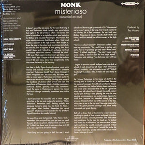 Thelonious Monk Quartet* : Misterioso (Recorded On Tour) (LP, Album, RE, 180)