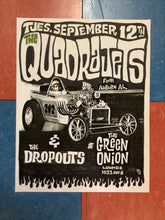 Load image into Gallery viewer, The Quadrajets and The Dropouts at The Green Onion Lounge - 1995 (Poster)