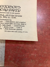 Load image into Gallery viewer, Roky Erickson's Birthday Party at La Zona Rosa - 1993 (Poster)
