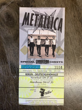 Load image into Gallery viewer, Vintage Metallica Concert Ticket - Deutschlandhalle Berlin 9/11/1996