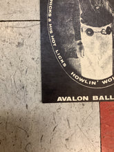 Load image into Gallery viewer, Quicksilver Messenger Service, Howlin' Wolf, and Dan Hicks & His Hot Licks at Avalon Ballroom - 1968 (Postcard)