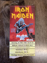 Load image into Gallery viewer, Vintage Iron Maiden Concert Ticket - Huxley's Neue Welt Berlin 3/30/1993
