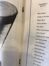 Load image into Gallery viewer, Willie Nelson 2nd Annual 4th of July Picnic 1974 - Official Program