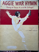 Load image into Gallery viewer, Aggie War Hymn (Song of Texas A. and M. College) 1938 Sheet Music