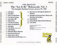 Load image into Gallery viewer, The Beatles – The "Let It Be" Rehearsals, Vol. 1 - The Complete Rooftop Concert (CD)