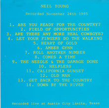 Load image into Gallery viewer, Neil Young – Live At Austin City Limits 1985 (CD)