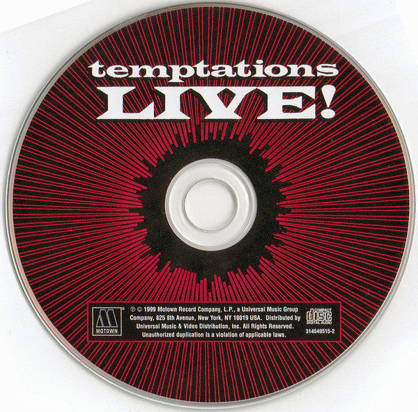 Buy Temptations* : Temptations Live! (CD, Album, RE, RM) Online for a great  price – Antone's Record Shop