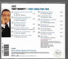 Load image into Gallery viewer, Tony Bennett : Tony Sings For Two (CD, Album)