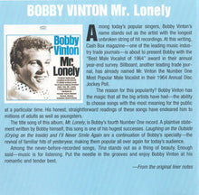 Load image into Gallery viewer, Bobby Vinton : Mr. Lonely/Country Boy (CD, Comp)
