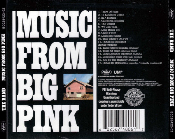 Buy The Band : Music From Big Pink (CD, Album, RE, RM, 50t) Online for a  great price – Antone's Record Shop