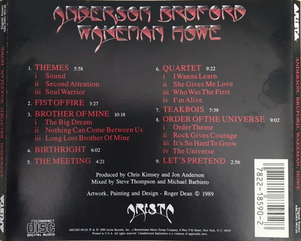 Buy Anderson Bruford Wakeman Howe : Anderson Bruford Wakeman Howe