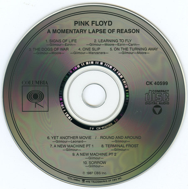 Pink Floyd A Momentary Lapse Of Reason Import CD