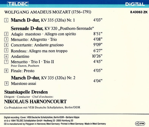 Buy Wolfgang Amadeus Mozart - Staatskapelle Dresden, Nikolaus
