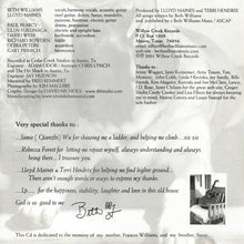 Load image into Gallery viewer, Beth Williams (2) : In This Old House (CD, Album)