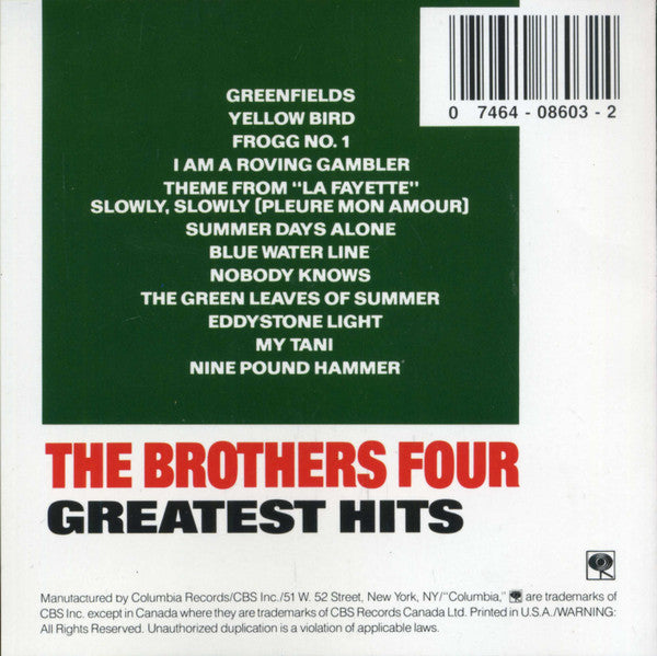 Buy The Brothers Four : Greatest Hits (CD) Online for a great