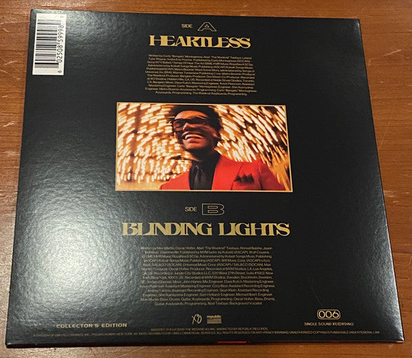 The Weeknd - Heartless Blinding Lights Collector’s Edition Gold Colored  Vinyl 008