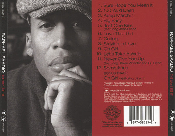 Buy Raphael Saadiq : The Way I See It (CD, Album) Online for a