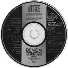 Load image into Gallery viewer, Schubert*, Smetana Quartet, Josef Hála : Piano Quintet In A Major Op.114 "The Trout", Allegro in C Minor (CD)