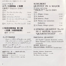Load image into Gallery viewer, Schubert*, Smetana Quartet, Josef Hála : Piano Quintet In A Major Op.114 "The Trout", Allegro in C Minor (CD)