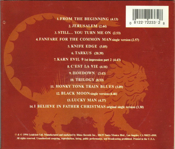 Emerson, Lake & Palmer - The Best Of Emerson, Lake & Palmer (CD, Comp)