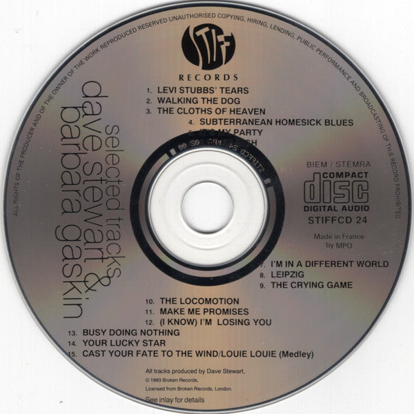 Buy Dave Stewart & Barbara Gaskin : Selected Tracks (CD) Online