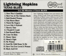 Load image into Gallery viewer, Lightnin' Hopkins : Texas Blues (CD, Comp)