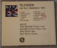Load image into Gallery viewer, Television : Live In S. Francisco / 1978 (CD, Unofficial)