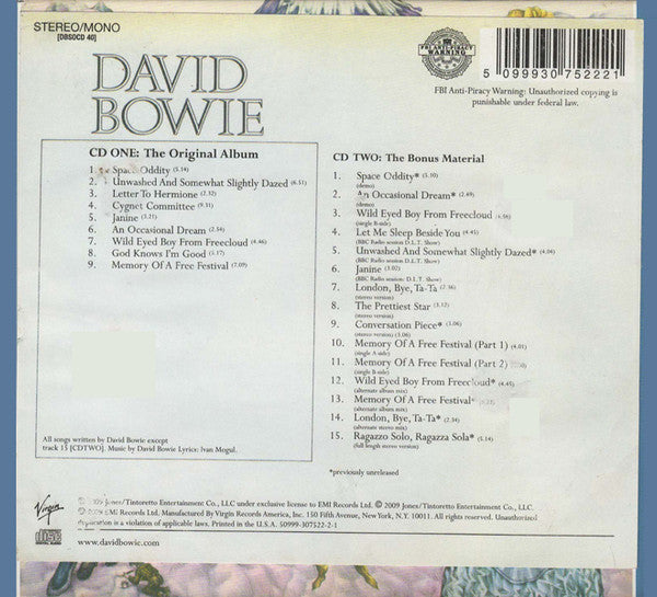Buy David Bowie : David Bowie (CD) Online for a great price