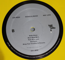 Load image into Gallery viewer, Lou Reed : Words & Music, May 1965 (LP, Album, Yel)