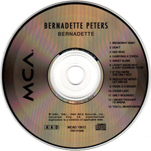 Load image into Gallery viewer, Bernadette Peters : Bernadette (CD, Comp)