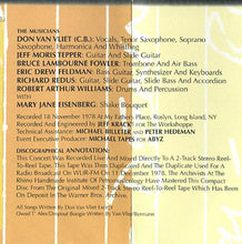 Load image into Gallery viewer, Captain Beefheart And The Magic Band : I'm Going To Do What I Wanna Do (Live At My Father's Place 1978) (2xCD, Album, Ltd, Num)