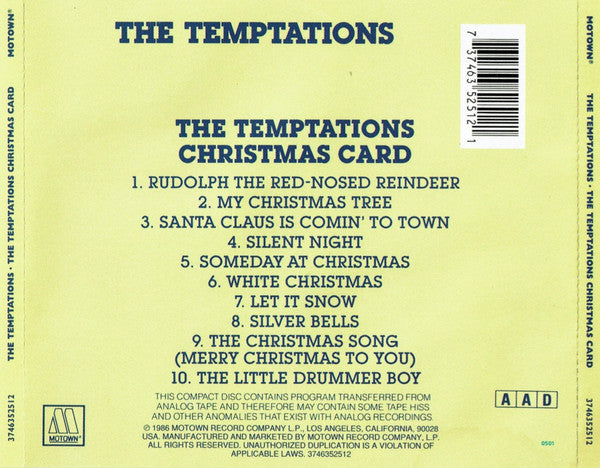 Buy The Temptations : The Temptations' Christmas Card (CD, Album, RE, PM)  Online for a great price – Antone's Record Shop