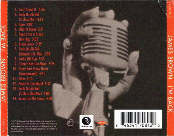 Buy James Brown : I'm Back (CD) Online for a great price