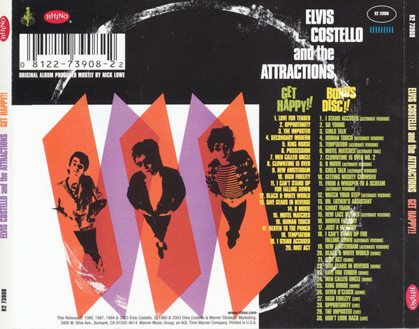 Elvis Costello And The Attractions* - Get Happy!! (CD, Album, RE, RM + CD,  Comp, RM)