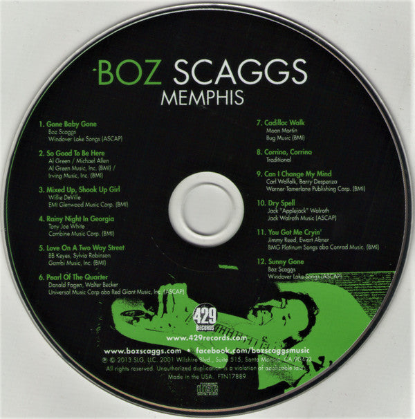 Boz Scaggs - Memphis (CD, Album)