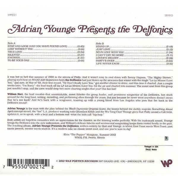 Adrian Younge Presents The Delfonics Instrumentals