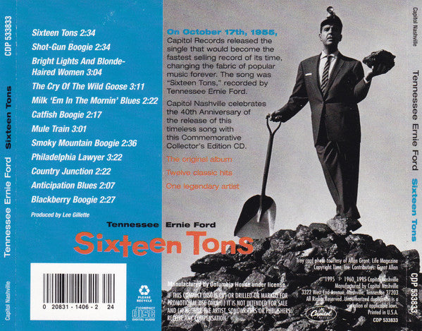 Buy Tennessee Ernie Ford : Sixteen Tons Comp, RE, RM) Online for a great price – Record Shop