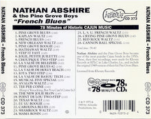 Load image into Gallery viewer, Nathan Abshire And His Pine Grove Boys* : French Blues (CD, Comp)
