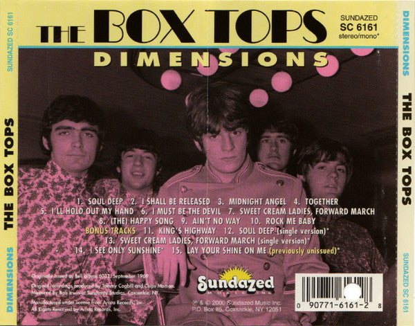 The Box Tops* - Dimensions (CD, Album, RE)