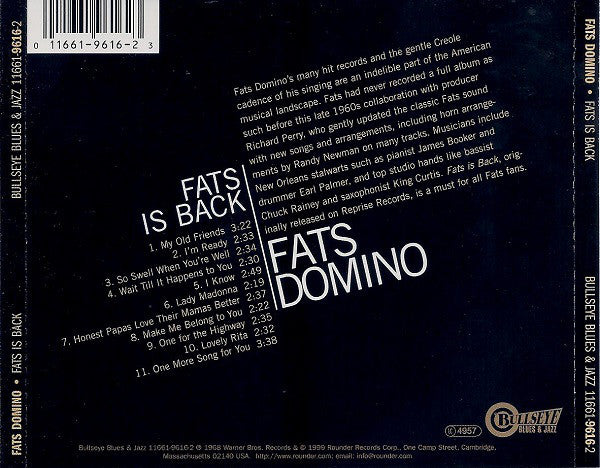 Buy Fats Domino : Fats Is Back (CD) Online for a great price 