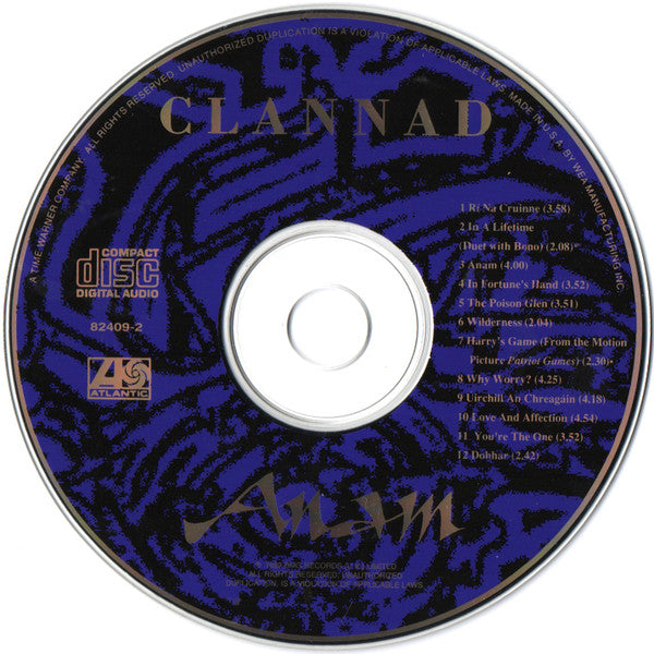 Clannad - Anam Lyrics and Tracklist