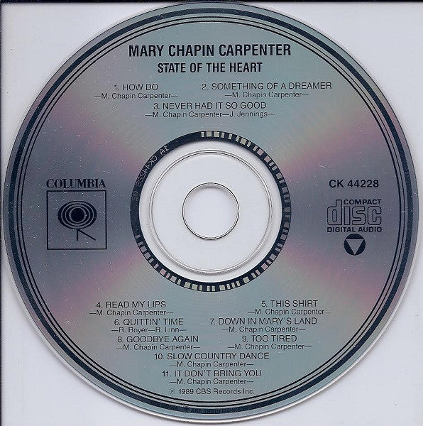 Buy Mary Chapin Carpenter State Of The Heart Cd Album Online For A